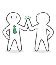 amigos de grava batendo as mãos no alto ilustração de duas pessoas batendo as mãos no alto